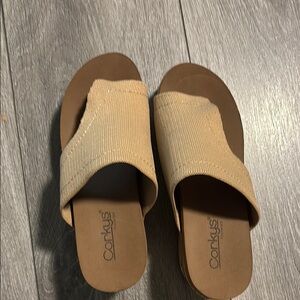 Corkys Tan Mules Comfortable Clogs